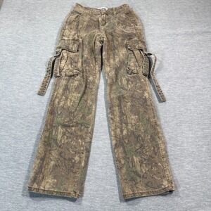 Disclosure Cargo Pants Women 00/23 Camo‎ Wide Leg Streetwear Tactical 24x29